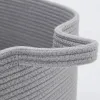 Grey woven storage basket, a large-capacity household storage basket, a perfect organizer for the living room and bedroom Application Scenario
